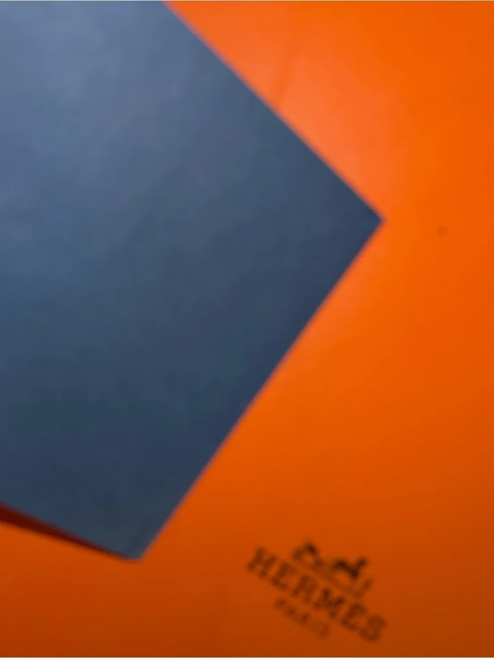 Hermes Orange Round Hat Box with Logo